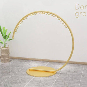 Wrought Iron Circular Floor Standing Coat Rack-Drying Racks & Hangers