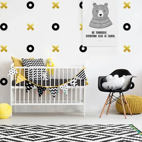 XO Decal Wallpaper for Boys Room - Creative Home Decoration Sticker-