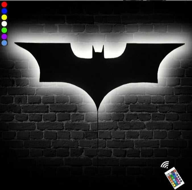 Batman Cool LED Wall Light with Wireless Remote BabiesDecor