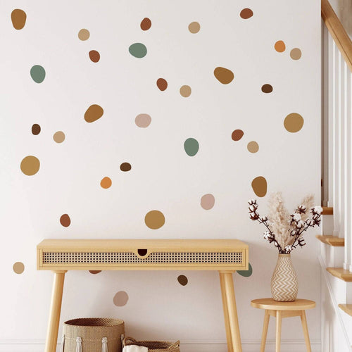 Boho Nursery Polka Dot Wall Stickers for Kids Polka Dot Pebbles-Home Decor Decals