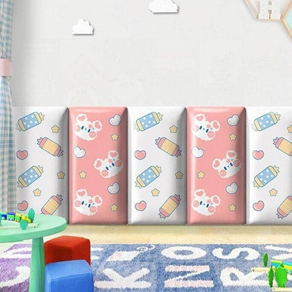 Candy Land Kids Wall Padded Safety Cushions Pack-Anti Collision Padded Wall Stickers