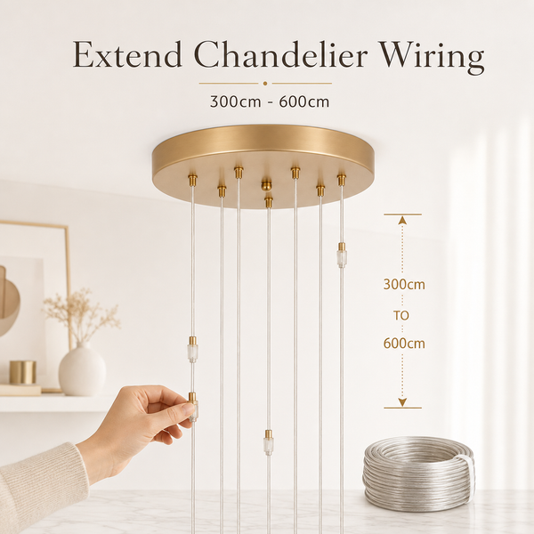 Prolonger le câblage du lustre