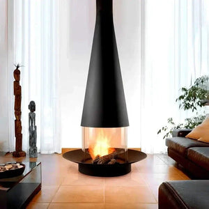 Firewood Atomised Suspension Hanging Gas Fireplace for Luxury Homes-BabiesDecor.com
