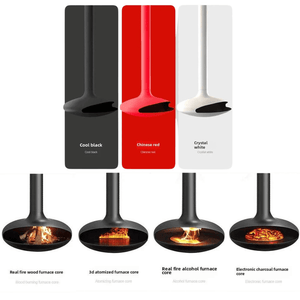 Firewood Saucer Hanging 360° Rotatable Fireplace – Modern Suspended Fireplace-BabiesDecor.com