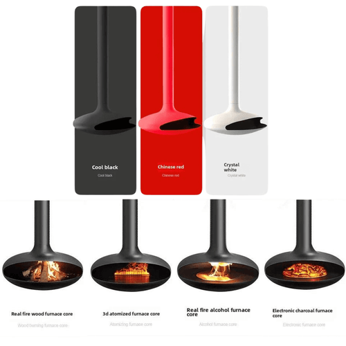 Firewood Saucer Hanging 360° Rotatable Fireplace – Modern Suspended Fireplace-BabiesDecor.com
