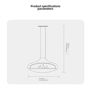 Firewood Saucer Hanging 360° Rotatable Fireplace – Modern Suspended Fireplace-BabiesDecor.com