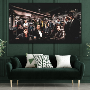 Godfather Scarface Character Canvas Wall Art-Wall Posters