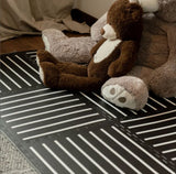 Boho Puzzle Play Mat Tiles - Black Boho Design