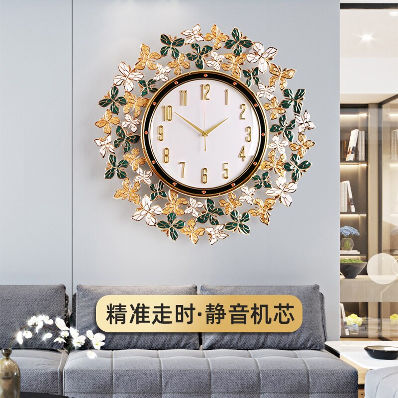 Enamel Butterfly Wall Clock