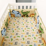 Parure de lit pour lit bébé sur le thème des animaux de la jungle. 