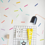 Autocollants muraux colorés en forme de bande de bonbons, décorations de chambre d'enfant