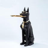 Alsatian Dog Tray Decoration Statue: Exquisite Home Décor