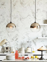 Gold-Silber-Glaskugel-Pendelleuchte – elegante Beleuchtung für Ihren Raum