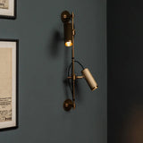 Lampe rotative vintage pour allée en laiton