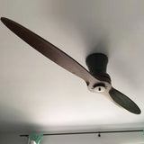 Solid Wooden Blade Ceiling Fan 60 Inch with Remote