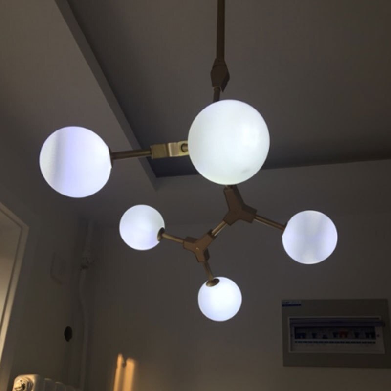 Circular Glass Ball Molecule Chandelier Lighting