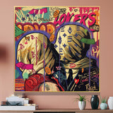 Lovers Kiss Canvas Wall Art Captivating Masterpiece