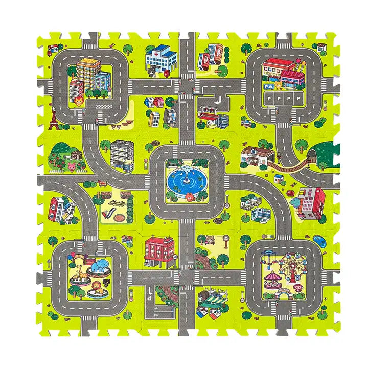Road Trip Puzzle-Spielmatte – Themendesign