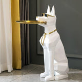 Statue de décoration de plateau de chien alsacien : décoration d'intérieur exquise