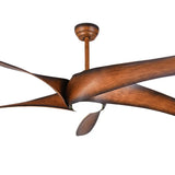 Ventilateur de plafond brun vintage 60 pouces Techno Fan