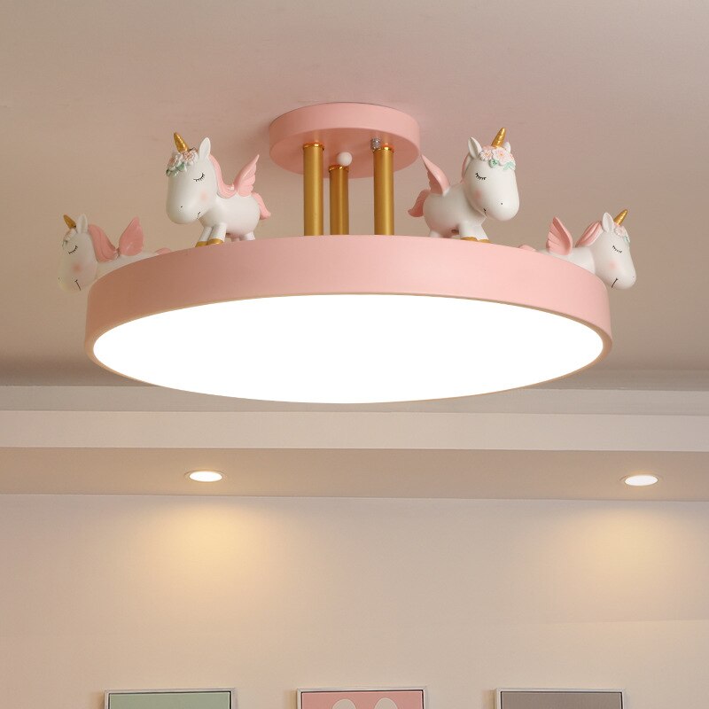 Einhorn-LED-Deckenleuchten, Laternen für Kinderzimmer 