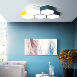 Colourful Honeycomb Ceiling Light