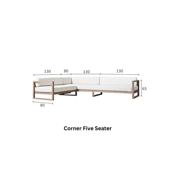 High-End Modular Outdoor Furniture Set – Luxury Solid Wood Poolside Collection-BabiesDecor.com