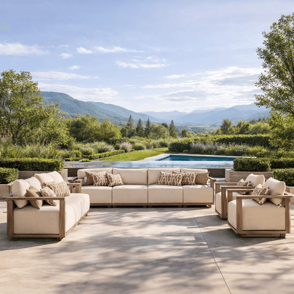 Italian Light-Luxury Outdoor Furniture – Premium Solid Oak Wood Collection-BabiesDecor.com