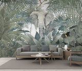Tropical Elephant in Jungle Wallpaper Mural