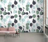 Little Green Pattern - Leaves Wallpaper Mural