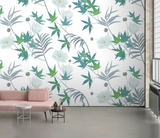 Pointed Leaves: Leaves Pattern Wallpaper Mural