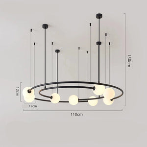 Orbit Glas Kugle LED Pendel Lysekrone