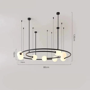 Orbit Glas Kugle LED Pendel Lysekrone