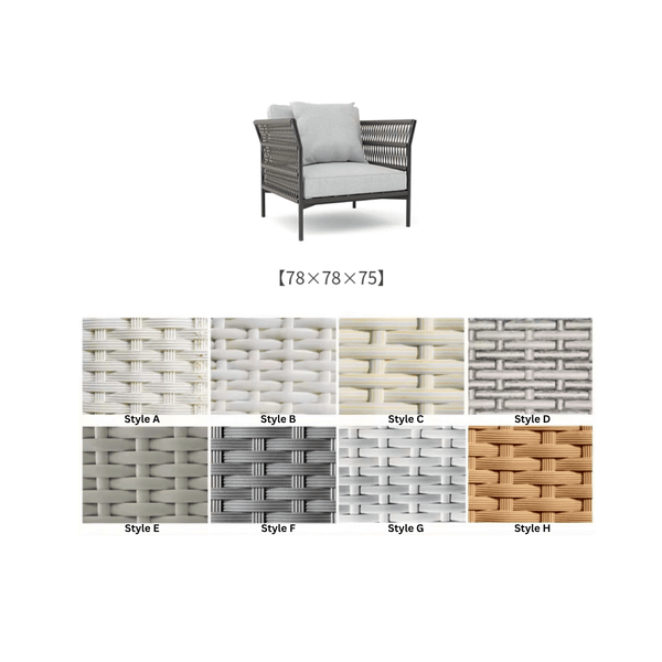 Round Outdoor Rattan Furniture Set – Bamboo Wicker Daybed Collection-BabiesDecor.com