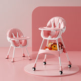 2-in-1 Baby High Chair 6 Months - Detachable Footrest  Double Tray