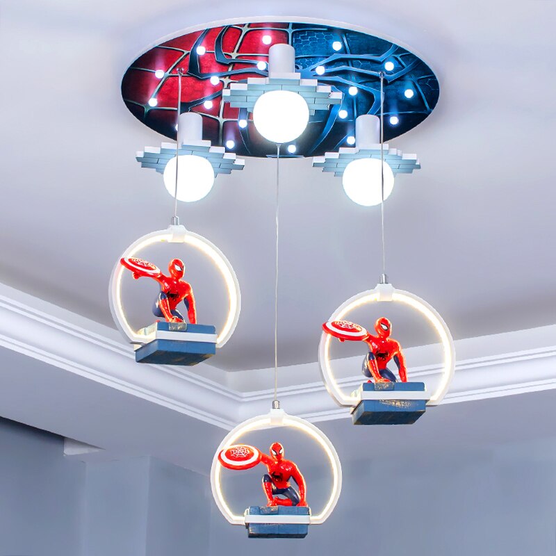 Suspension LED Spiderman pour chambre d'enfant