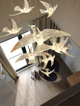 Acrylic Glass Birds Chandelier - Exquisite Lighting Solution
