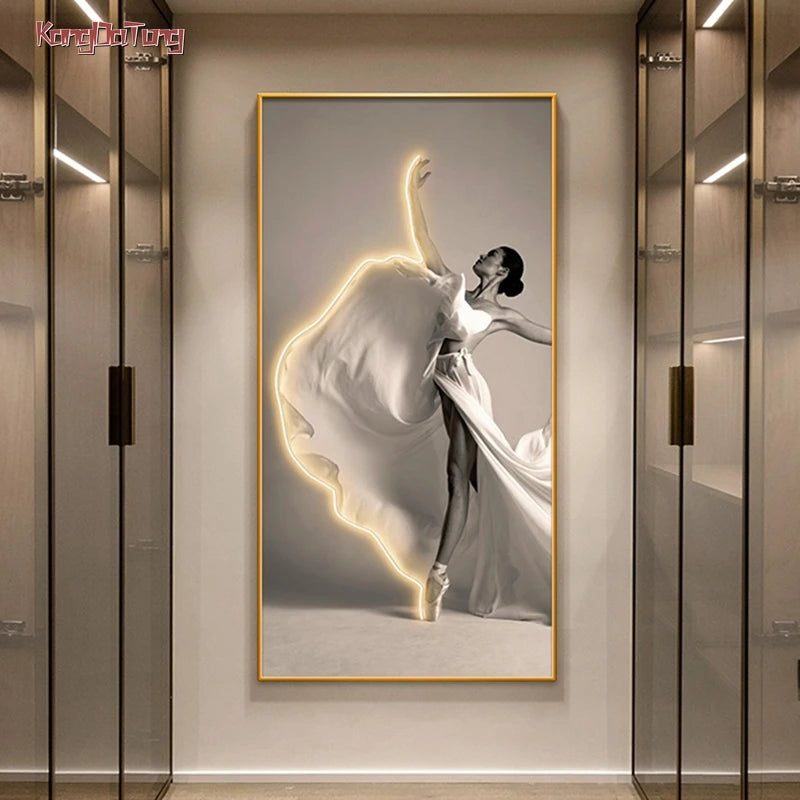 Girl Dance Art LED Wall Lamp for Interior Decoration