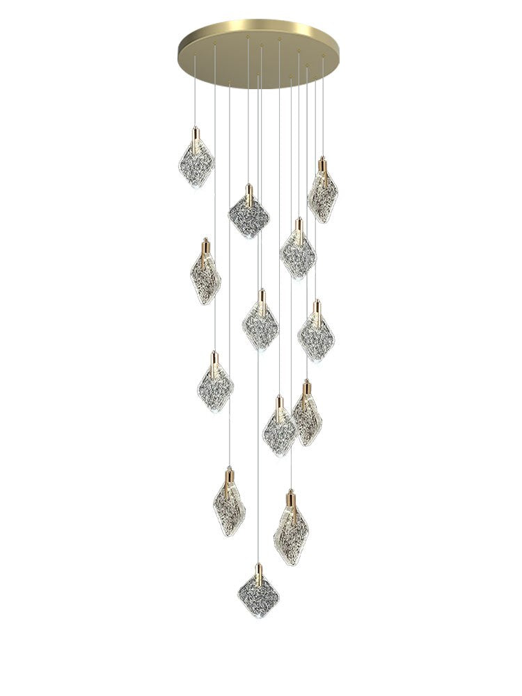 Square Crystal Pendant Chandelier - Exquisite Lightinging
