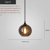 Lampes suspendues LED en verre nordique : éclairage élégant