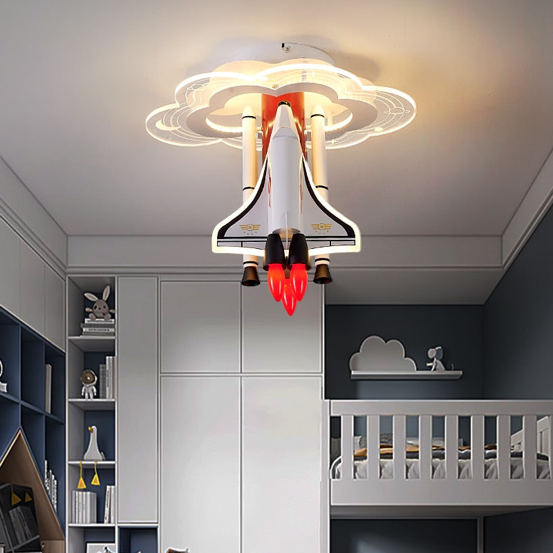 Rocket Astronaut LED Kids Room Ceiling Light