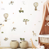 Animal Balloon Wall Stickers - Nursery Room Decoration for Kids
