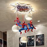 Suspension Spiderman - Luminaire Art Déco pour Chambre d'Enfant