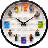 Lego Building Blocks Superhero Wall Clock