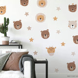 Cartoon Animals Wall Decal for Baby Nursery or Childrens Room