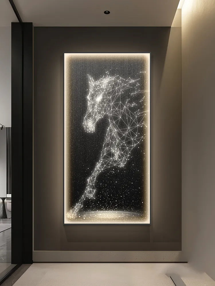 LED-Pferdegemälde – italienische abstrakte Dekoration