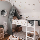 Boho-Wandaufkleber mit Aquarellfedern – Kinderzimmer-Dekoration