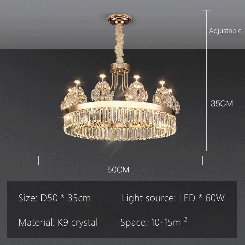 Crystal Ceiling K9 Crystal Grand Chandelier: Elegant Lighting Fixture