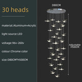 Acrylic Glass Birds Chandelier - Exquisite Lighting Solution