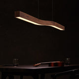 Wave Light: Wooden Wave Bar Hanging Light for Kitchen